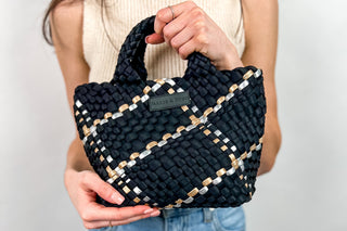 Black Metallic Mini Tote