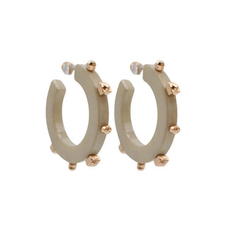 City Girl Hoops Large, Vanilla