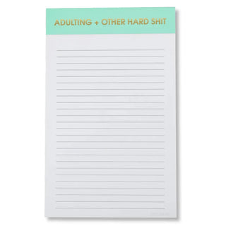 Adulting & Other Hard Shit Notepad, Aqua