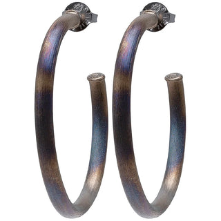 Small Everybody's Favorite Hoops - Burnished Gun Metal