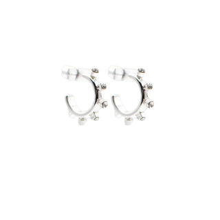 Silver Metal Huggies