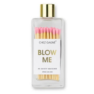 Blow Me Matches - Glass Bottle Matchsticks Pink