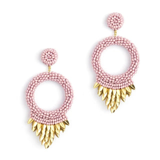 Franka Earrings, Dusty Pink