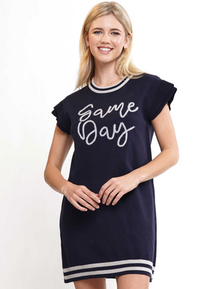 Game Day Sweater Dress, Navy