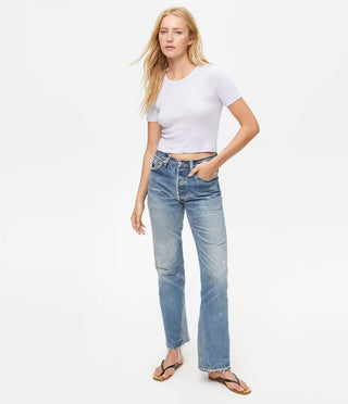 Ari Cropped Tee, Amethyst