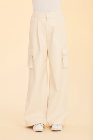 Cargo Pocket Flare Pant - Bone
