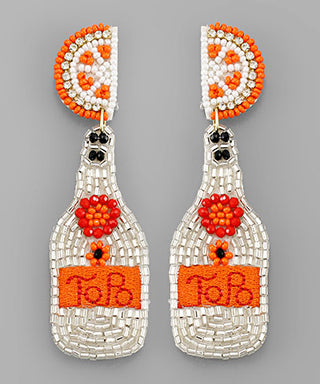 Topo Bottle Earrings, Orange