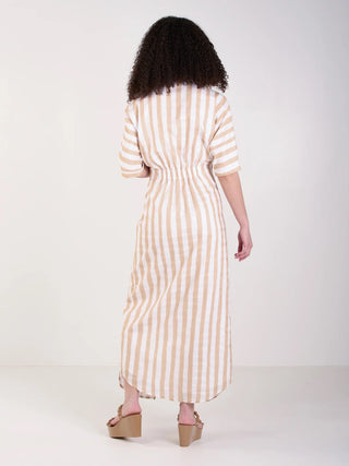 Georgia Dress, Sand Stripe