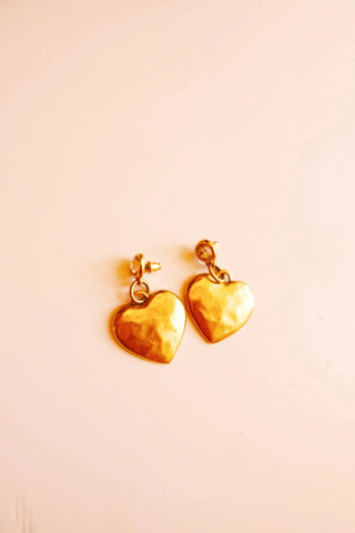 She's So Statement Earrings Heart, Gold
