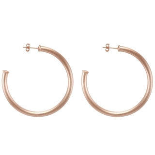 Small Everybody's Favorite Hoops - Brushed Champagne Gold Plated