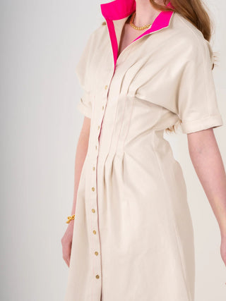 Georgia Dress, Tencel Twill Sandshell