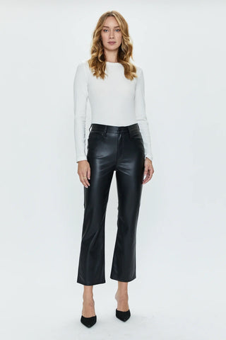 Lennon High Rise Crop, Slate Black