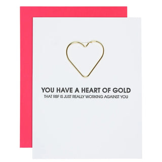 Heart of Gold Friendship Funny Paper Clip Greeting Card