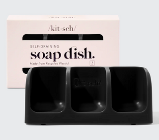 Self Draining Soap Dish, Black