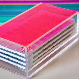 Mahjong Box, Acrylic Pink