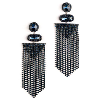 Anvi Earrings, Sapphire