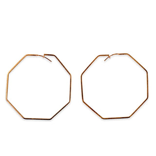 Amber Hoops, Rose Gold