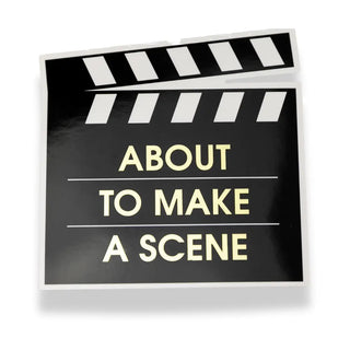 About To Make a Scene Vinyl Sticker, Black