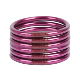 Amethyst All Weather Bangles (6),Large