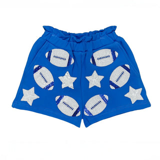 Royal Blue Football Shorts, Blue
