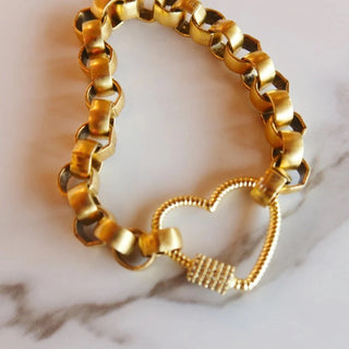 Lauren's Lock Bracelet, Gold
