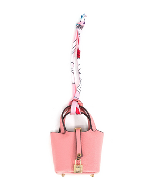Mini P Bag Charm, Pink