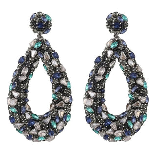 Karen Earrings Gunmetal Multi