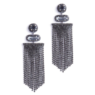 Anvi Earrings, Gunmetal