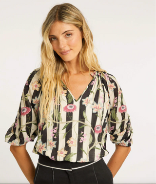 Zara Top, Stripe Vine
