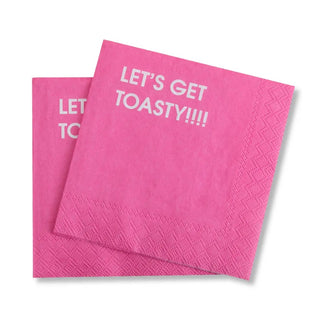 Let's Get Toasty - Pink Cocktail Napkins