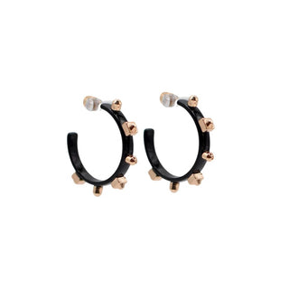 Black Metal Hoop, Gold