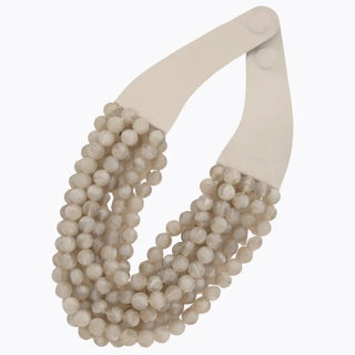 Chunky Layered Magnetic Necklace, Stone