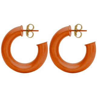 Small Chantal Hoops, Dark Orange