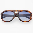 Voyager Oversized aviator Tortoise / Blue